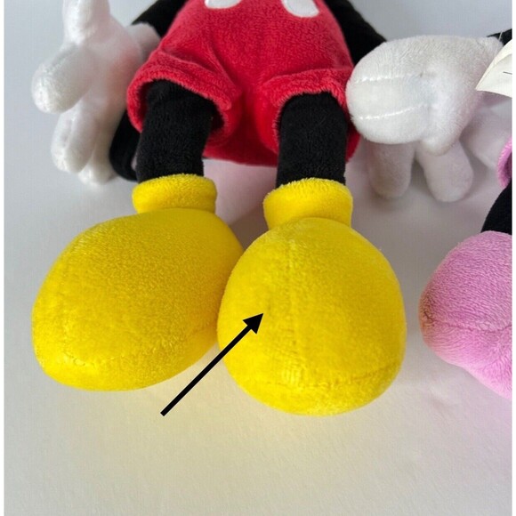 Disney  Mickey and Minnie Mouse Toy Plush Soft And Minnie Plastic Carry Case - Picture 11 of 14